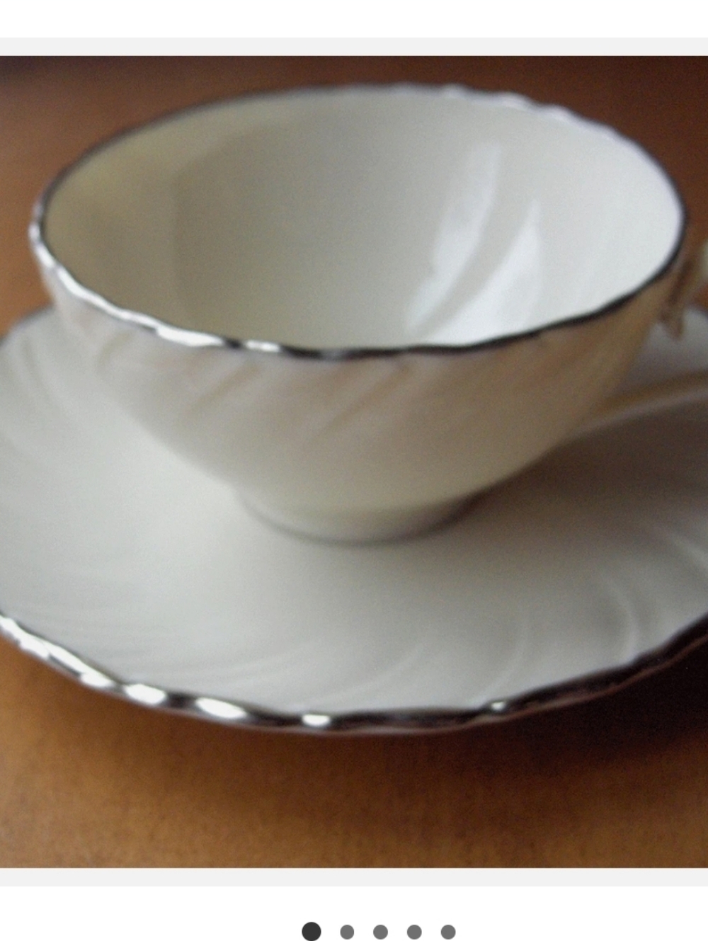 LENOX WEATHERLY IVORY TEA SET SET OF 2. VINTAGE. DISCONTIED COLLECTABLE